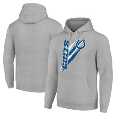 Indianapolis Colts Starter Unisex Color Scratch Fleece Pullover Hoodie - Heather Gray - NFL