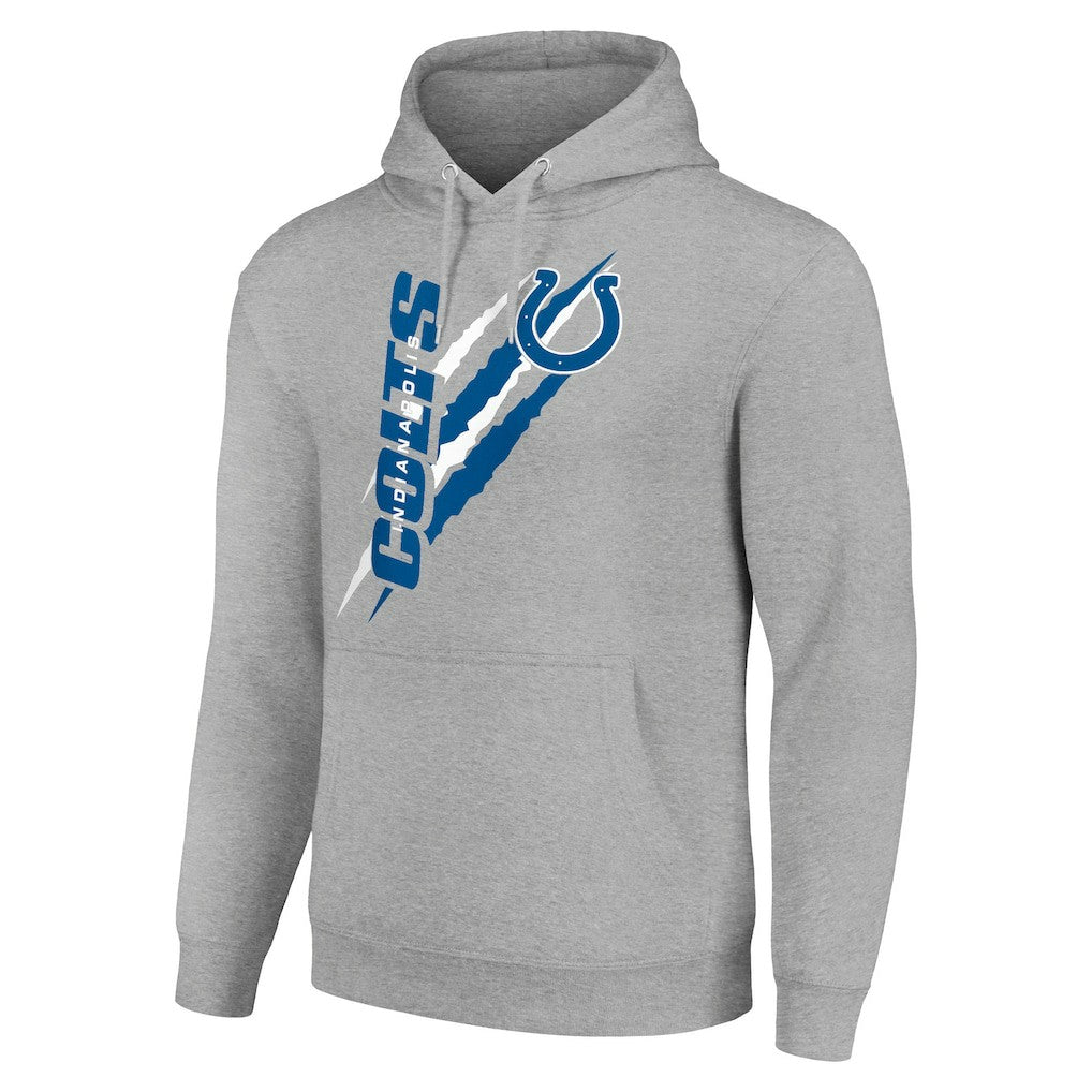 Indianapolis Colts Starter Unisex Color Scratch Fleece Pullover Hoodie - Heather Gray - NFL