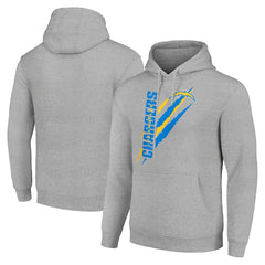 Los Angeles Chargers Starter Unisex Color Scratch Fleece Pullover Hoodie - Heather Gray - NFL
