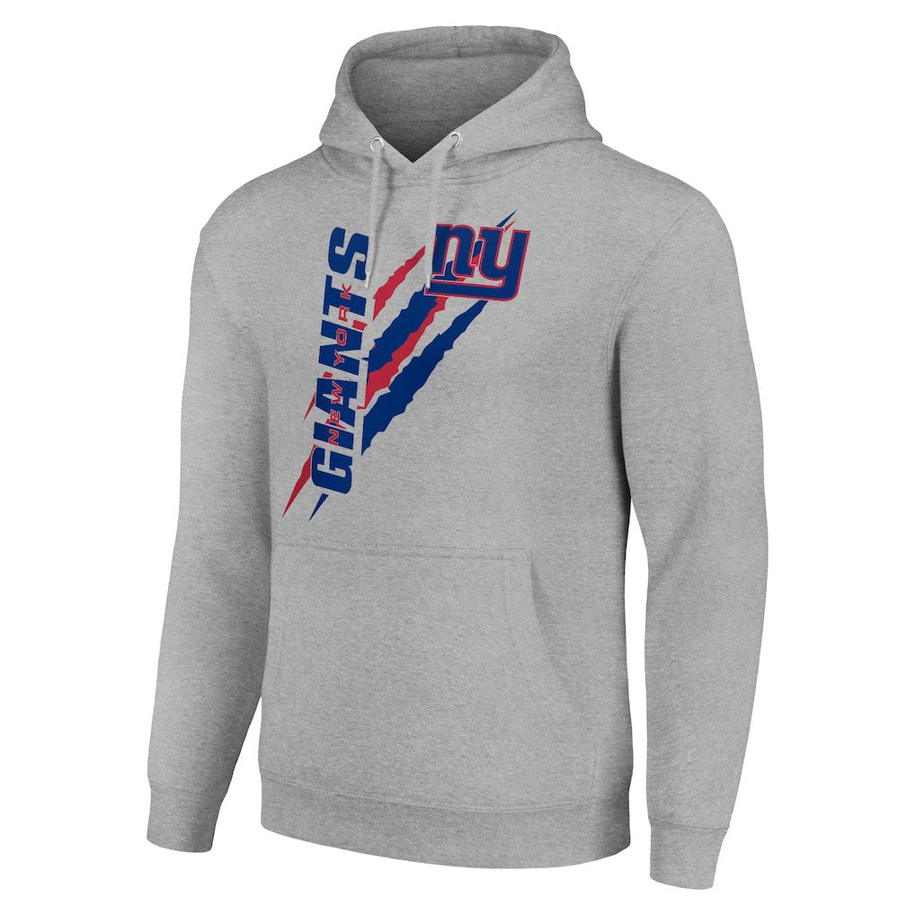 New York Giants Starter Unisex Color Scratch Fleece Pullover Hoodie - Heather Gray - NFL