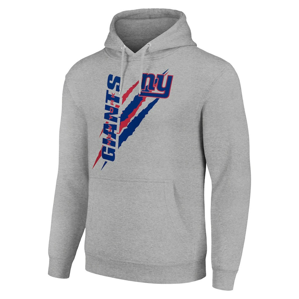New York Giants Starter Unisex Color Scratch Fleece Pullover Hoodie - Heather Gray - NFL