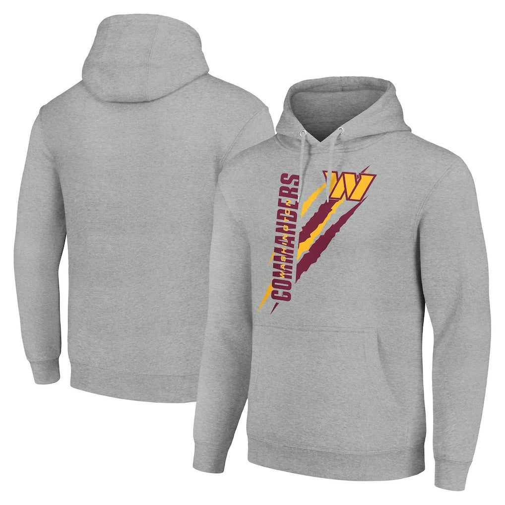 Washington Commanders Starter Unisex Color Scratch Fleece Pullover Hoodie - Heather Gray - NFL