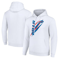 Buffalo Bills Starter Unisex Color Scratch Fleece Pullover Hoodie - White - NFL