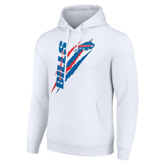 Buffalo Bills Starter Unisex Color Scratch Fleece Pullover Hoodie - White - NFL