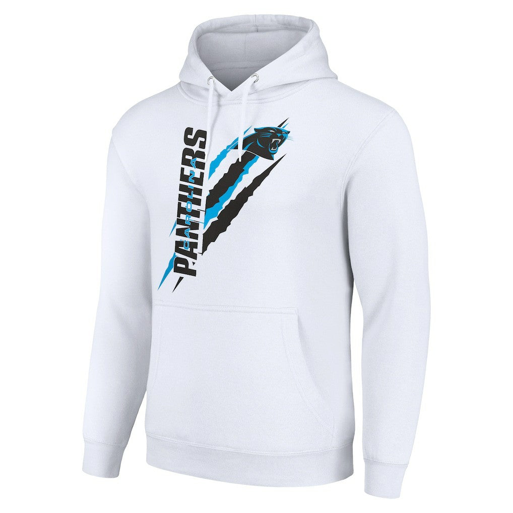 Carolina Panthers Starter Unisex Color Scratch Fleece Pullover Hoodie - White - NFL