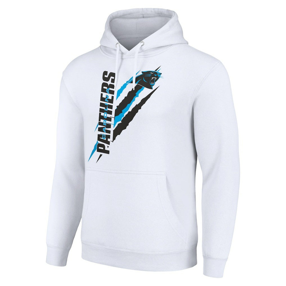 Carolina Panthers Starter Unisex Color Scratch Fleece Pullover Hoodie - White - NFL