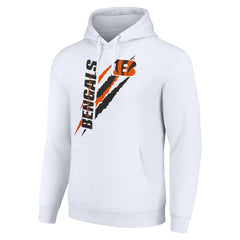 Cincinnati Bengals Starter Unisex Color Scratch Fleece Pullover Hoodie - White - NFL