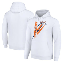 Denver Broncos Starter Unisex Color Scratch Fleece Pullover Hoodie - White - NFL