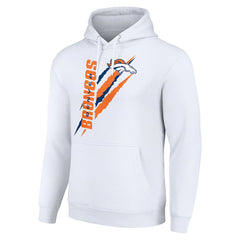 Denver Broncos Starter Unisex Color Scratch Fleece Pullover Hoodie - White - NFL