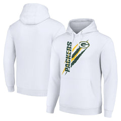 Green Bay Packers Starter Unisex Color Scratch Fleece Pullover Hoodie - White - NFL