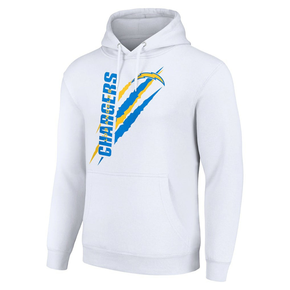 Los Angeles Chargers Starter Unisex Color Scratch Fleece Pullover Hoodie - White - NFL