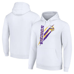 Minnesota Vikings Starter Unisex Color Scratch Fleece Pullover Hoodie - White - NFL