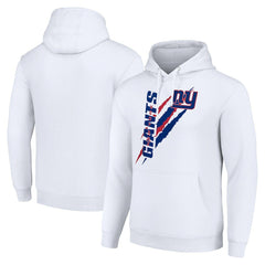 New York Giants Starter Unisex Color Scratch Fleece Pullover Hoodie - White - NFL