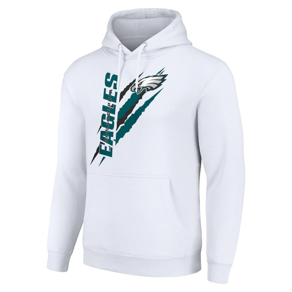 Philadelphia Eagles Starter Unisex Color Scratch Fleece Pullover Hoodie - White - NFL