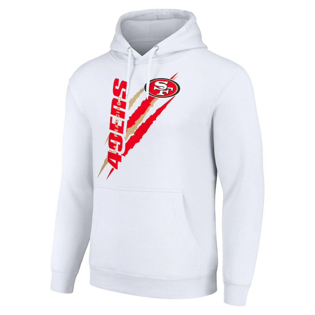 San Francisco 49ers Starter Unisex Color Scratch Fleece Pullover Hoodie - White - NFL