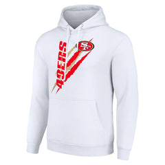 San Francisco 49ers Starter Unisex Color Scratch Fleece Pullover Hoodie - White - NFL