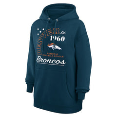 Denver Broncos Starter Unisex Arch Team Fleece Pullover Hoodie - Navy - NFL