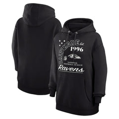 Baltimore Ravens Starter Unisex Arch Team Fleece Pullover Hoodie - Black - NFL