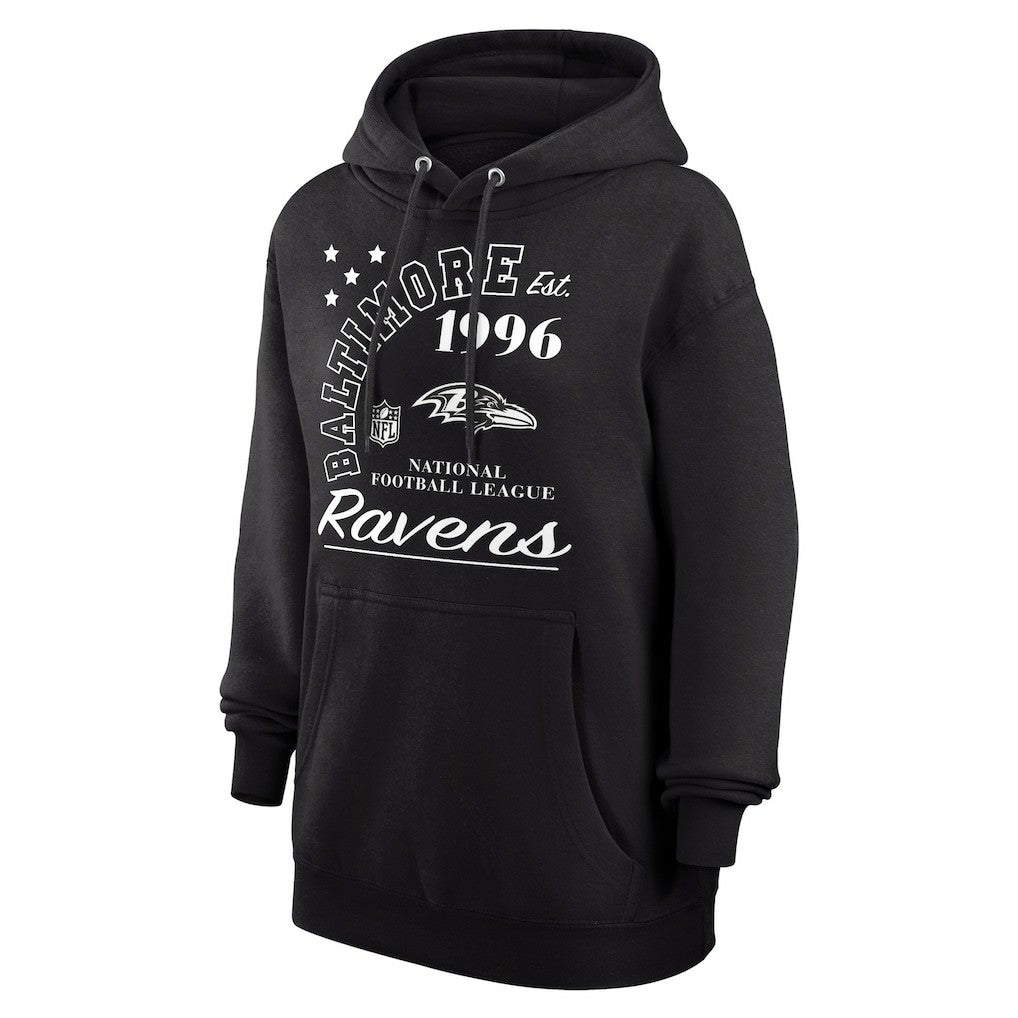 Baltimore Ravens Starter Unisex Arch Team Fleece Pullover Hoodie - Black - NFL