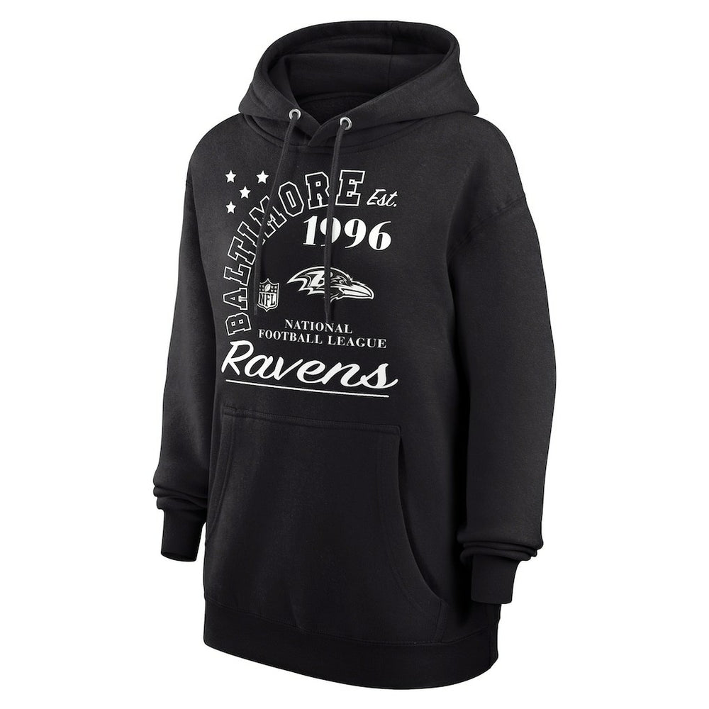 Baltimore Ravens Starter Unisex Arch Team Fleece Pullover Hoodie - Black - NFL