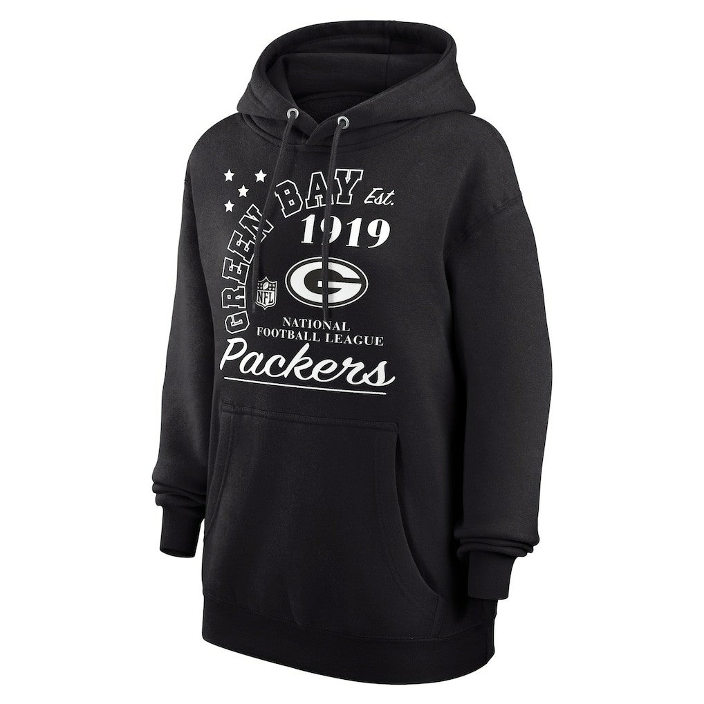 Green Bay Packers Starter Unisex Arch Team Fleece Pullover Hoodie - Black - NFL