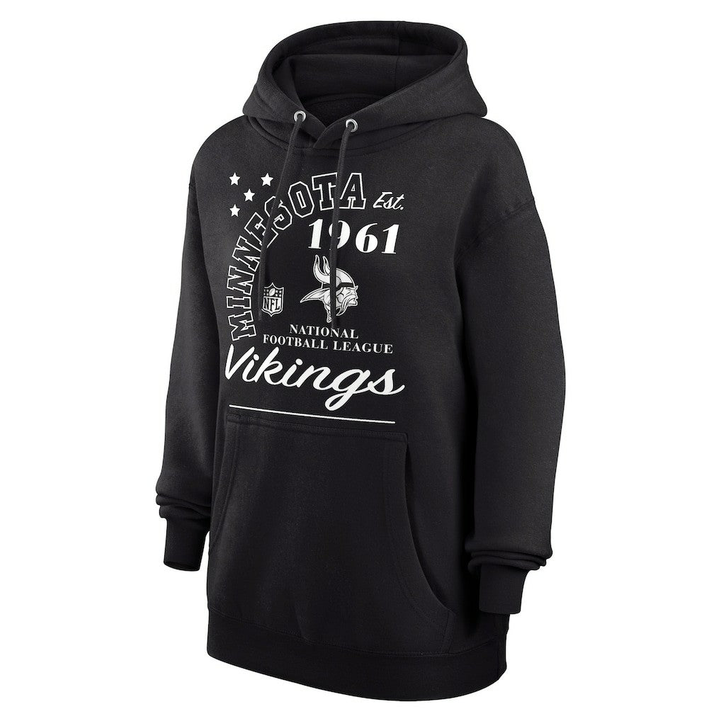 Minnesota Vikings Starter Unisex Arch Team Fleece Pullover Hoodie - Black - NFL
