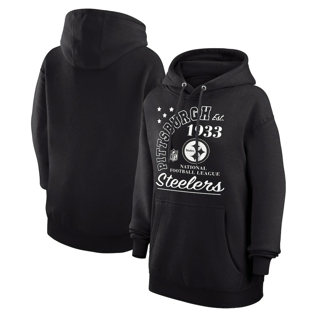 Pittsburgh Steelers Starter Unisex Arch Team Fleece Pullover Hoodie - Black - NFL