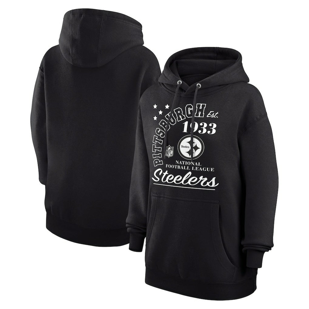 Pittsburgh Steelers Starter Unisex Arch Team Fleece Pullover Hoodie - Black - NFL