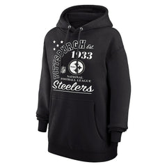 Pittsburgh Steelers Starter Unisex Arch Team Fleece Pullover Hoodie - Black - NFL