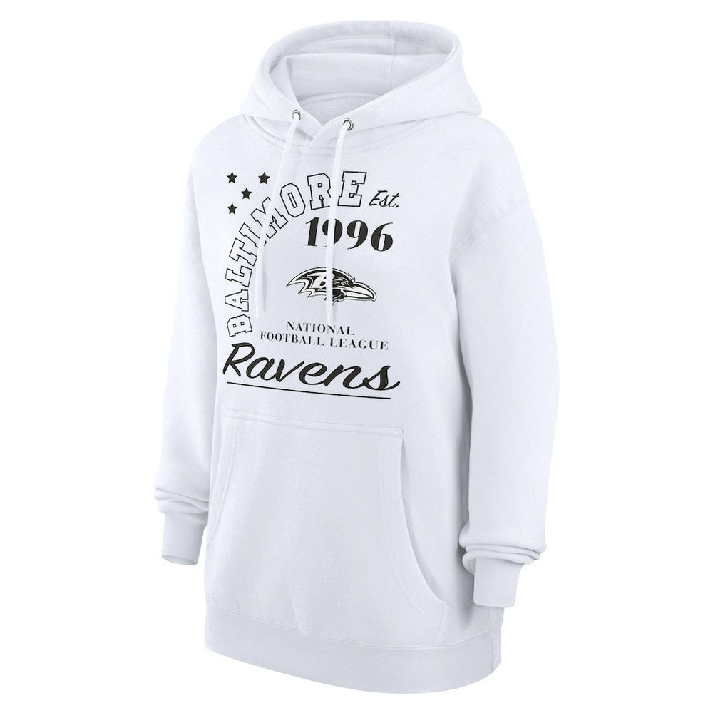 Baltimore Ravens Starter Unisex Arch Team Fleece Pullover Hoodie - White - NFL