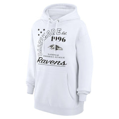 Baltimore Ravens Starter Unisex Arch Team Fleece Pullover Hoodie - White - NFL