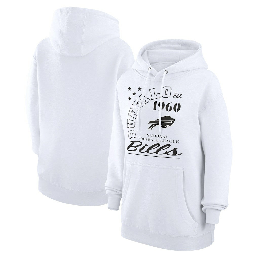 Buffalo Bills Starter Unisex Arch Team Fleece Pullover Hoodie - White - NFL