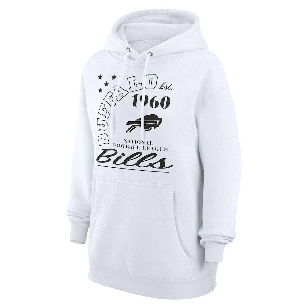 Buffalo Bills Starter Unisex Arch Team Fleece Pullover Hoodie - White - NFL