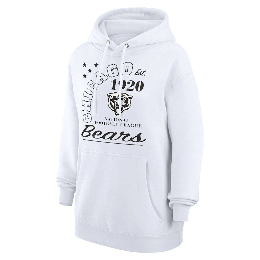 Chicago Bears Starter Unisex Arch Team Fleece Pullover Hoodie - White - NFL