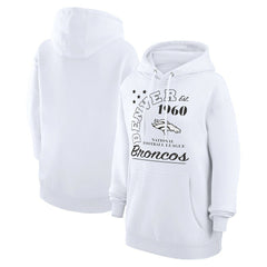 Denver Broncos Starter Unisex Arch Team Fleece Pullover Hoodie - White - NFL