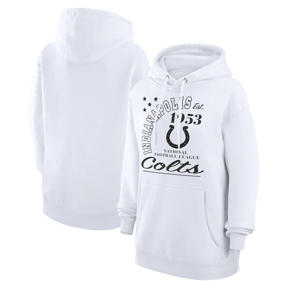 Indianapolis Colts Starter Unisex Arch Team Fleece Pullover Hoodie - White - NFL