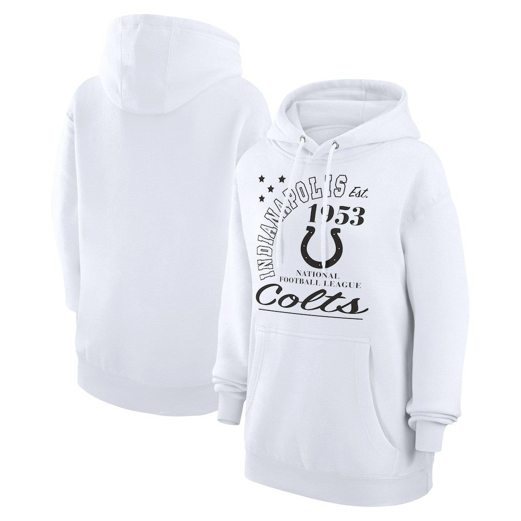 Indianapolis Colts Starter Unisex Arch Team Fleece Pullover Hoodie - White - NFL