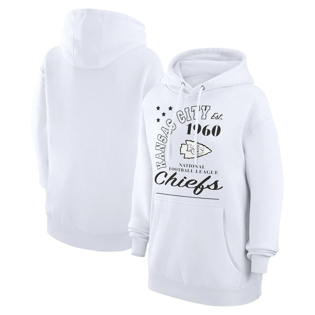 Kansas City Chiefs Starter Unisex Arch Team Fleece Pullover Hoodie - White - NFL