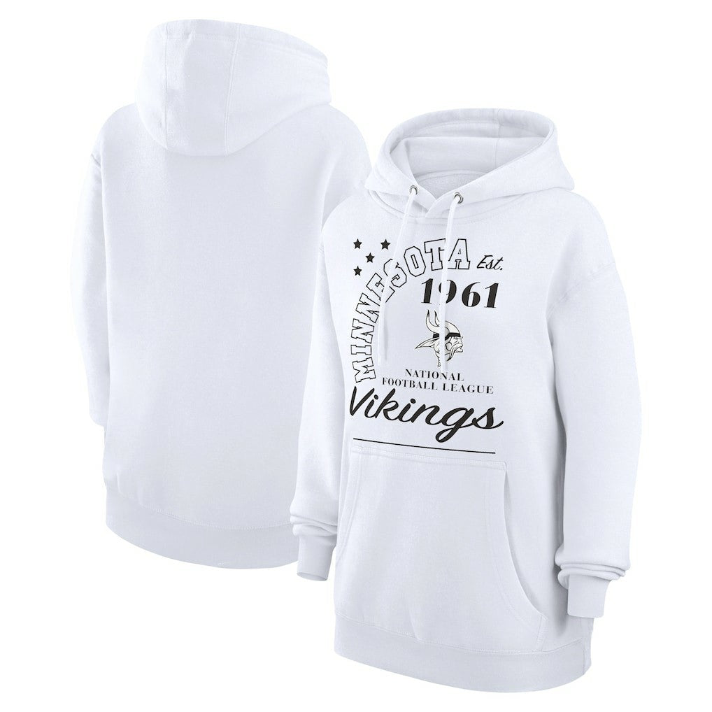 Minnesota Vikings Starter Unisex Arch Team Fleece Pullover Hoodie - White - NFL