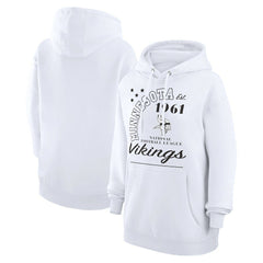 Minnesota Vikings Starter Unisex Arch Team Fleece Pullover Hoodie - White - NFL