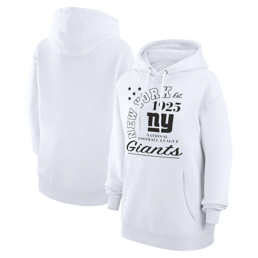 New York Giants Starter Unisex Arch Team Fleece Pullover Hoodie - White - NFL
