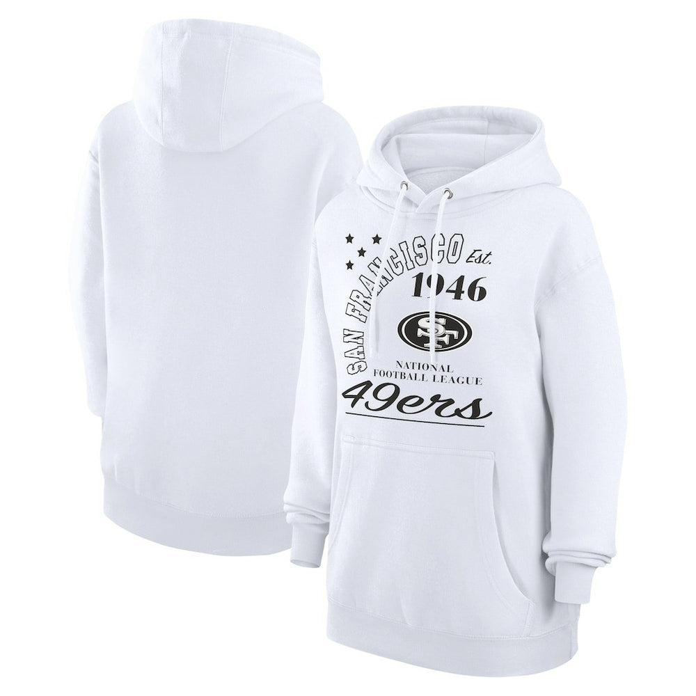 San Francisco 49ers Starter Unisex Arch Team Fleece Pullover Hoodie - White - NFL