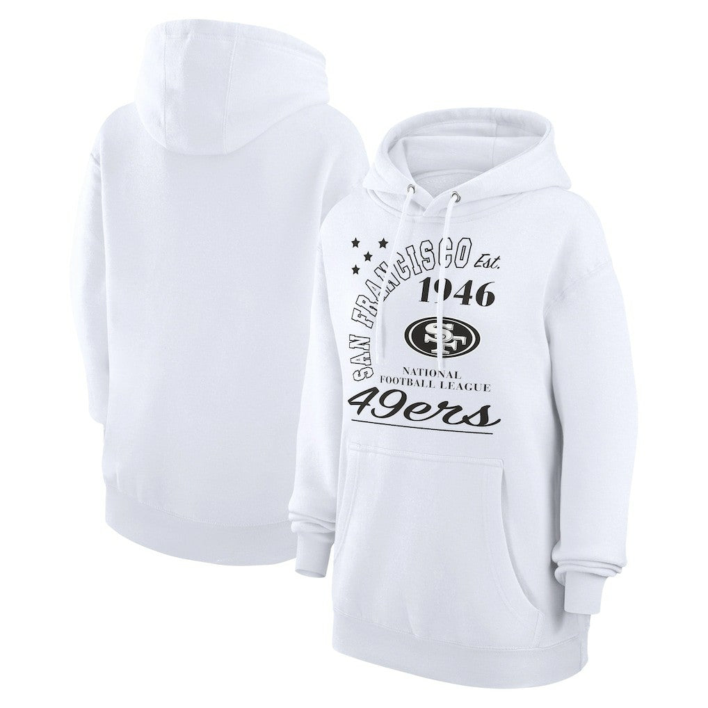 San Francisco 49ers Starter Unisex Arch Team Fleece Pullover Hoodie - White - NFL