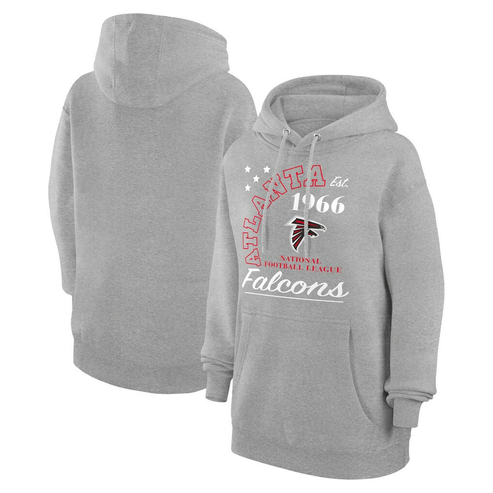 Atlanta Falcons Starter Unisex Arch Team Fleece Pullover Hoodie - Heather Gray - NFL