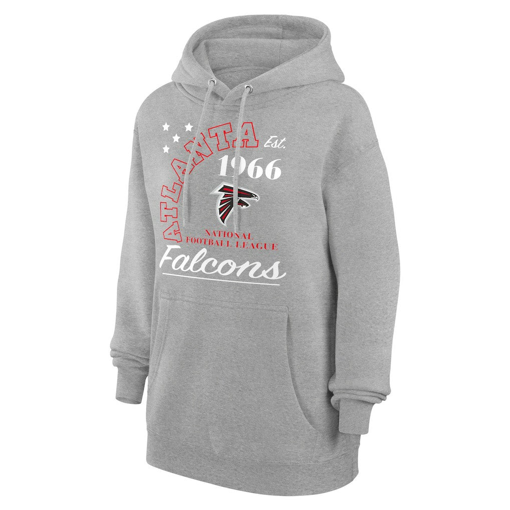 Atlanta Falcons Starter Unisex Arch Team Fleece Pullover Hoodie - Heather Gray - NFL