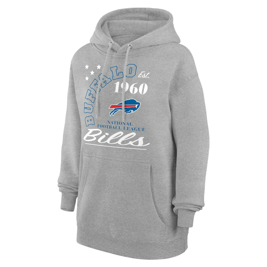 Buffalo Bills Starter Unisex Arch Team Fleece Pullover Hoodie - Heather Gray - NFL