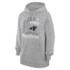 Carolina Panthers Starter Unisex Arch Team Fleece Pullover Hoodie - Heather Gray - NFL