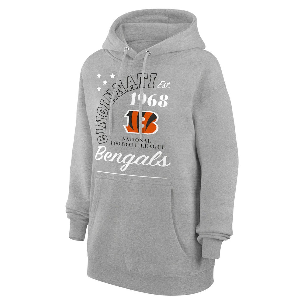 Cincinnati Bengals Starter Unisex Arch Team Fleece Pullover Hoodie - Heather Gray - NFL