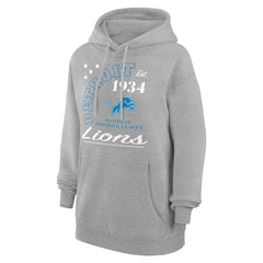 Detroit Lions Starter Unisex Arch Team Fleece Pullover Hoodie - Heather Gray - NFL
