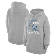 Indianapolis Colts Starter Unisex Arch Team Fleece Pullover Hoodie - Heather Gray - NFL